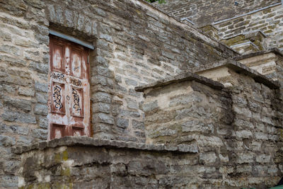 Low angle view of historic building