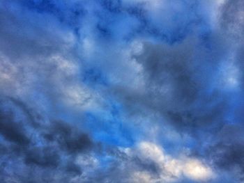 Low angle view of cloudy sky
