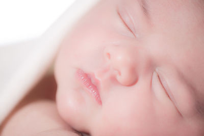 Close-up of sleeping baby