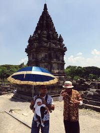 Tourists in temple