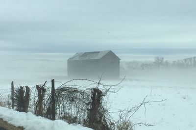 Scenic view of snow covered mountain