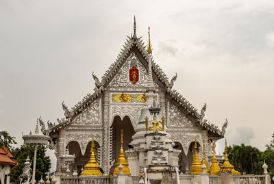 Low angle view of traditional building against sky