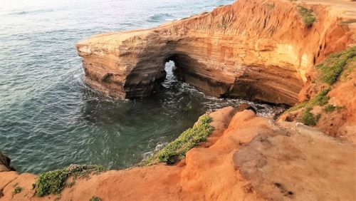 Rock formations by sea