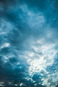 Low angle view of cloudy sky