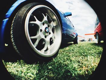 Close-up of vintage car