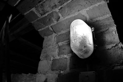 Low angle view of old light bulb