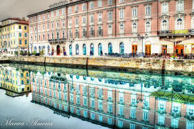 Reflection of building in canal