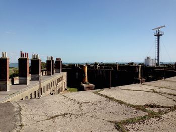 View of built structure against blue sky