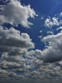 Low angle view of cloudy sky