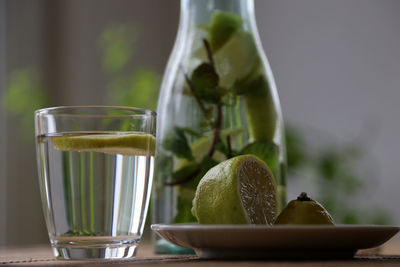 Close-up of drink on table