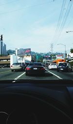 Car moving on road