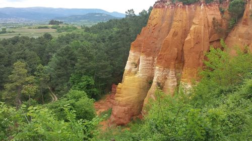 Scenic view of rock formations