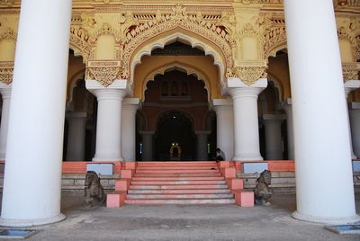 Columns in front of building