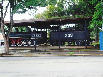 Train at railroad station