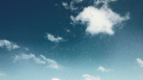 Low angle view of cloudy sky