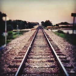 Surface level of railroad tracks
