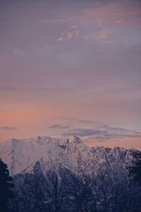 Scenic view of landscape against sky during sunset