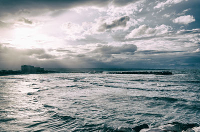 Scenic view of calm sea against sky