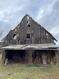 Abandoned building against sky