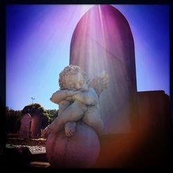 Low angle view of statue