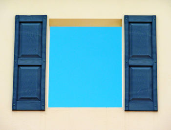 Close-up of blue window