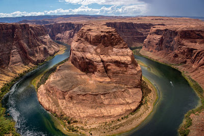 Aerial view of rock formations