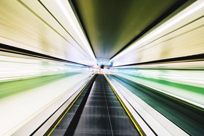 Railroad tracks in tunnel