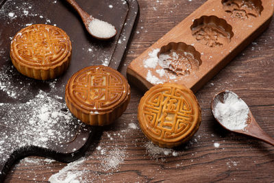 Close-up of food on table