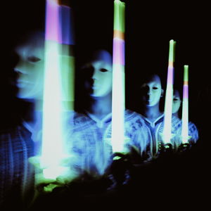 Portrait of people in illuminated nightclub