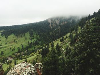 Panoramic shot of countryside landscape