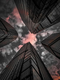 Low angle view of buildings against sky