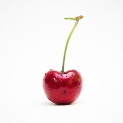 Close-up of apple against white background