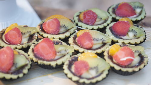 Close-up of dessert on table