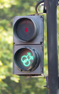 Close-up of road sign