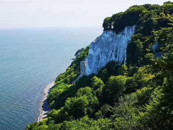 High angle view of sea against sky