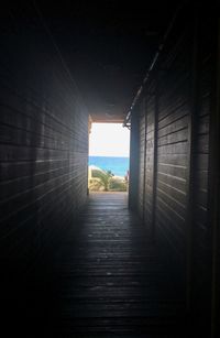 View of empty tunnel