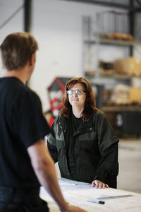 People working in warehouse