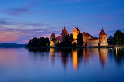 Trakai island castle in lake galve, lithuania