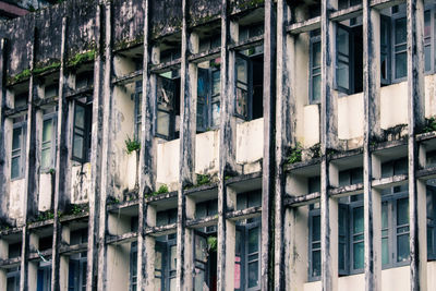 Low angle view of old building in city