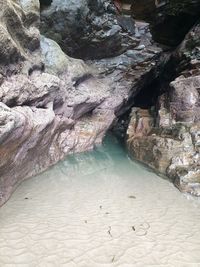 Rock formations in sea