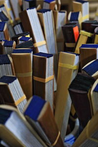 1519 bunch of folded-raw paper hand fans. shuyuanmen culture street or calligraphy st.-xi'an-china.