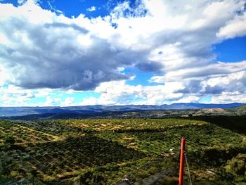 Scenic view of landscape against sky