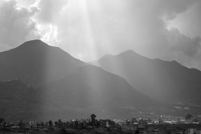 Panoramic shot of townscape against sky