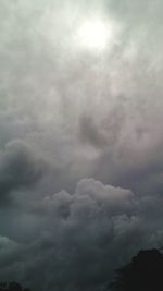 Low angle view of cloudy sky