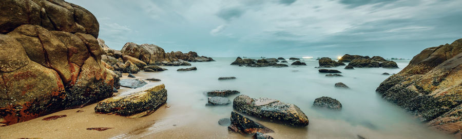 Panoramic view of sea against sky