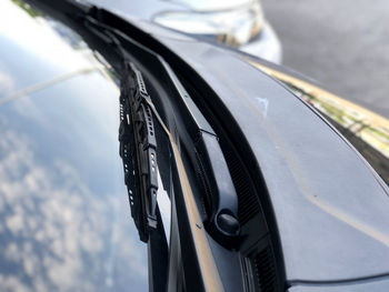 Cropped image of car windshield