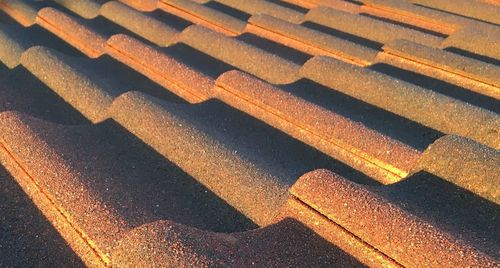 Detail shot of roofing