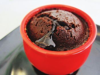 Close-up of ice cream in glass