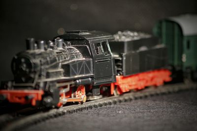 Train on railroad tracks