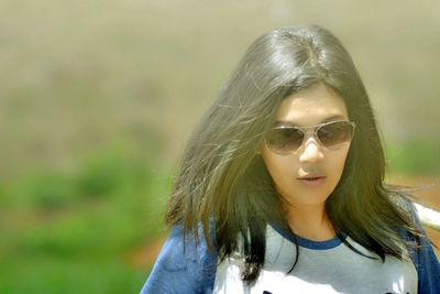 Portrait of woman with sunglasses